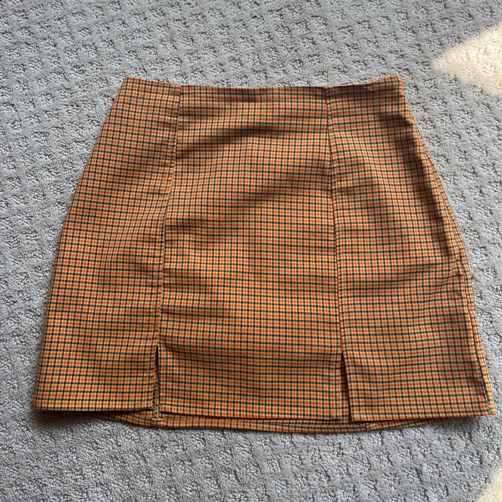 Urban Outfitters Yellow Gingham Skirt